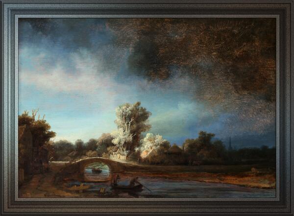 Landscape with a Stone Bridge by Rembrandt van Rijn by xzendor7